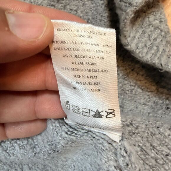 Miss Me Women's Cardigan Size M Gray chunky Knit Cardigan Boho Long Sleeve Snap - Picture 5 of 5